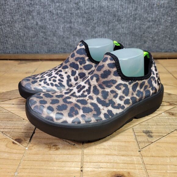 Oofos OOmg eeZee Low Womens US 6 Shoes Slip‎ On Cheetah Black Recovery Sneaker - Picture 2 of 11